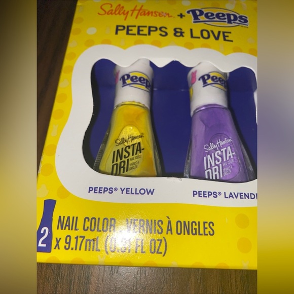 Sally Hansen Insta-Dri Nail Polish/Color Set-Peeps & Love-Yellow & Lavender - Picture 2 of 4